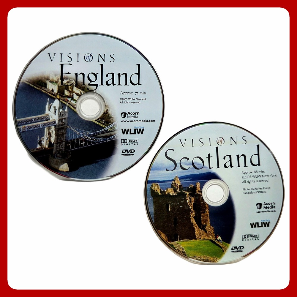 Acorn Media Visions of England Scotland Travel Documentary DVD‎ 2 Disc Set